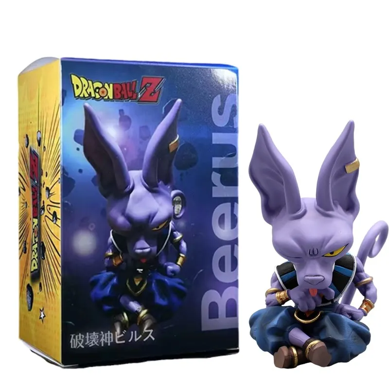 

12cm Dragon Ball Z Anime Figure Q Ver Sitting Gods Of Destruction Beerus Action Figure Collection Model Toys For Children Gifts