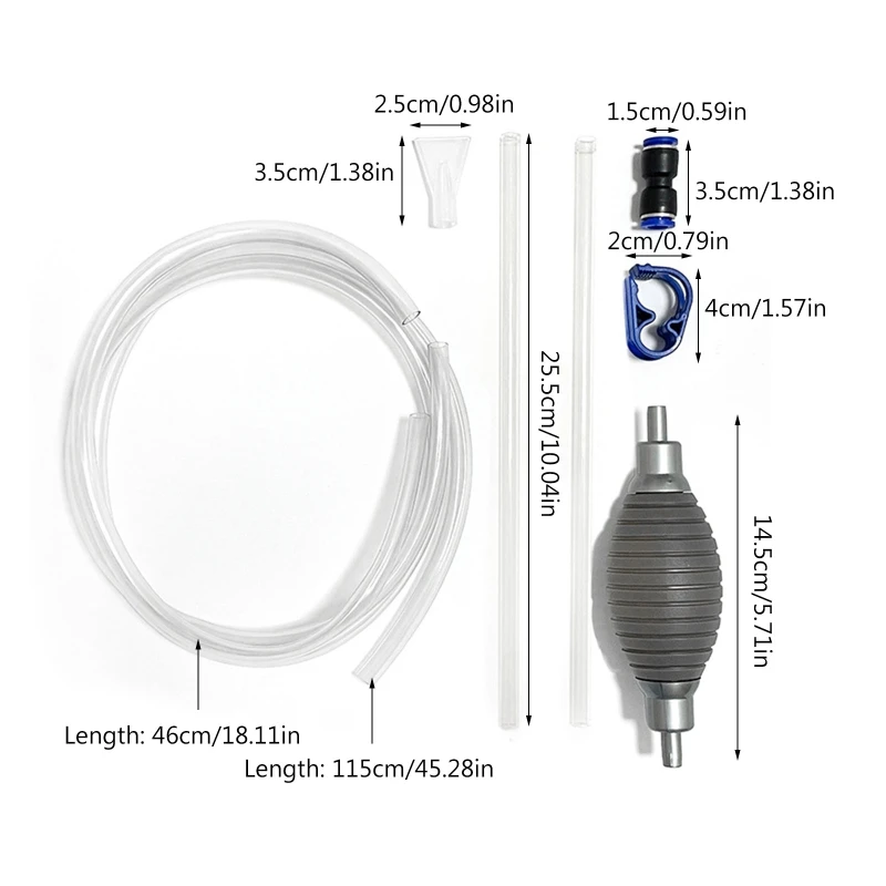 Sifone Per Pulizia Acquario - Aspirapolvere Per Cambio Acqua E Pulizia Fondo Vasca - Foto 5