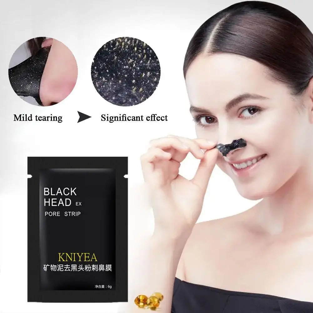 

6g Nose Blackhead Remover Mineral Mud Mask Deep Pore Cleaner Strips Remover Cleaning Purifying Pore Peel Mask
