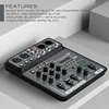 4 Channel Audio Mixer 48V Phantom Power USB Studio