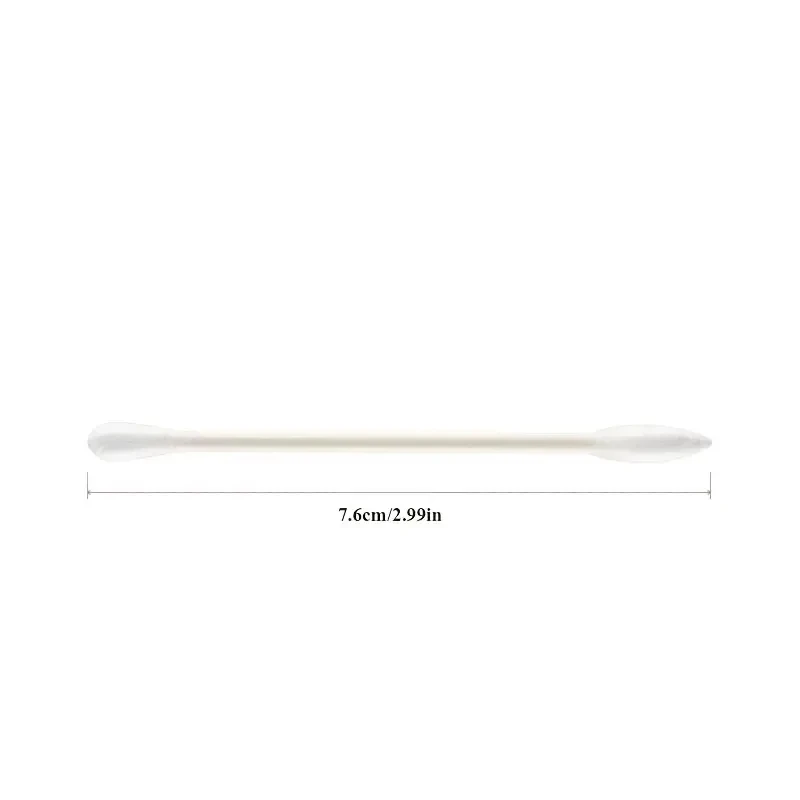 100Pcs Individually Wrapped Cotton Swabs Round Double Tipped Paper Sticks Cotton Buds for Ear Beauty Care 4