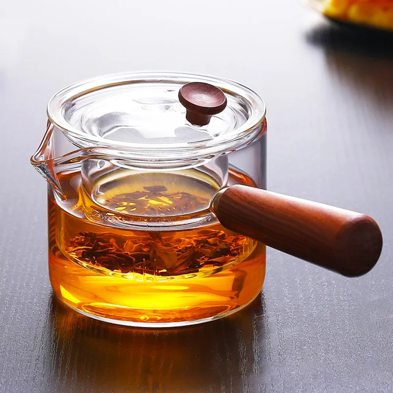 Glass Tea Pot Side Handle High Temperature Resistant Electric Ceramic Stove Teapot Kettle 350ml