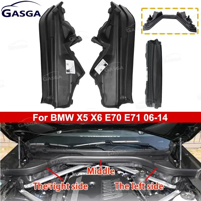 Car Engine Upper Compartment Partition Panel 51717169421 51717169419 For BMW X5 X6 E70 E71 06-14 51717169420 Plastic Auto Parts