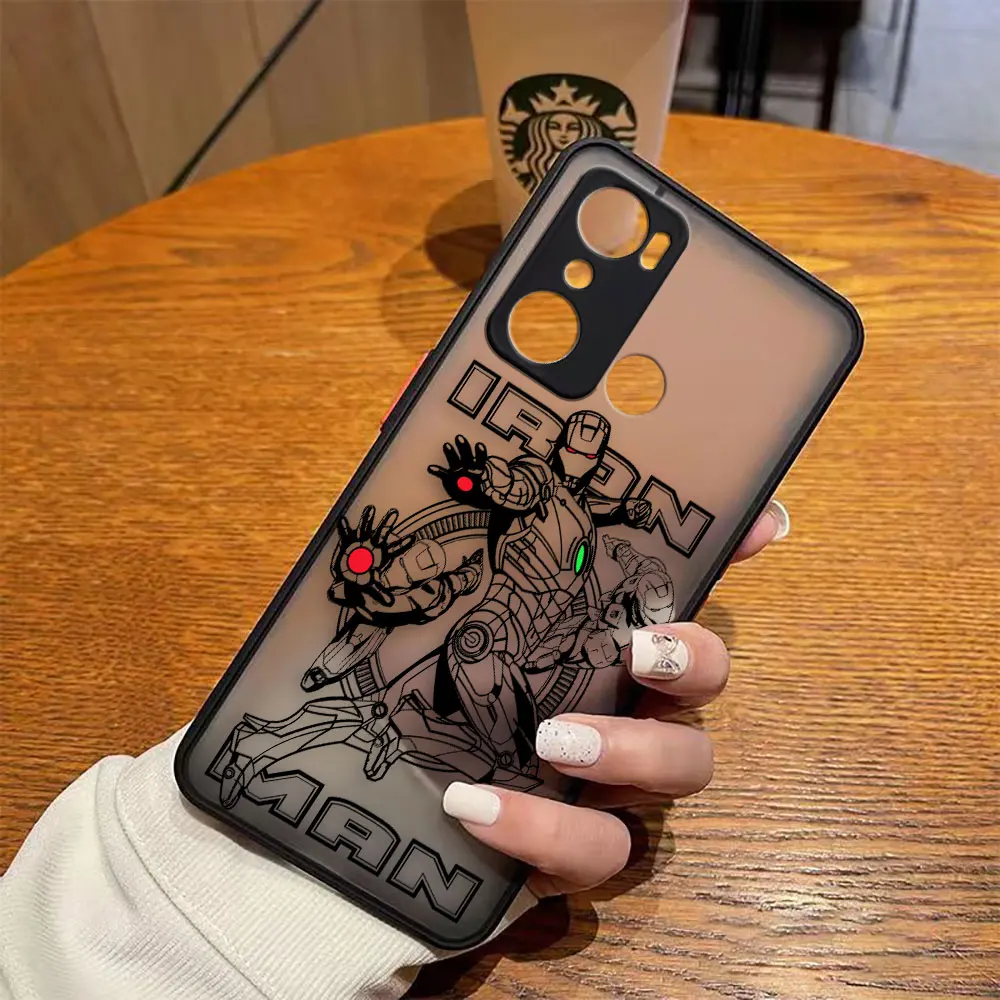 thumbnail image 1 of Funda mate para infinix HOT 20I 12 12I 11 11S 10 10I 10S PLAY 9 8 Pro POVA 3 CAMON 15 17P Funda Shell Marvel Lron Man Comics, 1 of 5