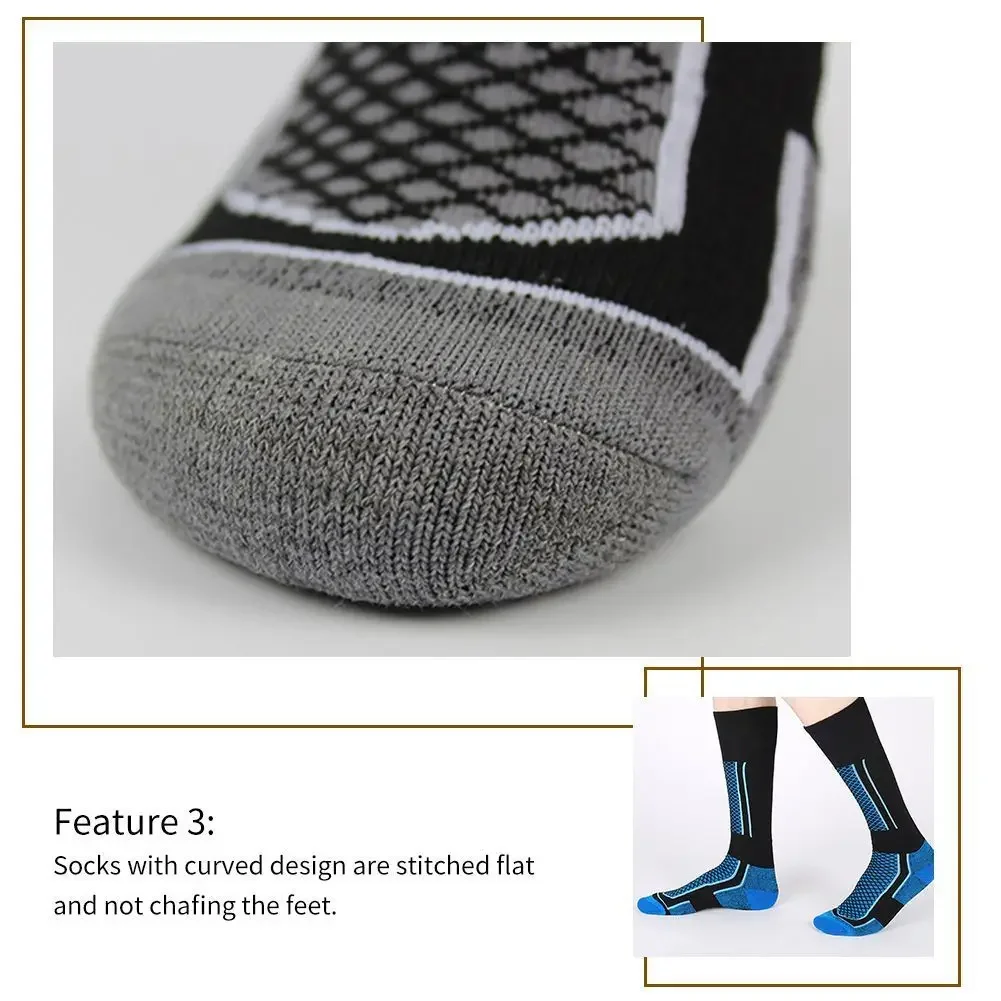 Ski Stockings 1 Pair Winter Warm Ski Stockings For Women Men Children Anti-Cold Skiing Outdoor High Sports