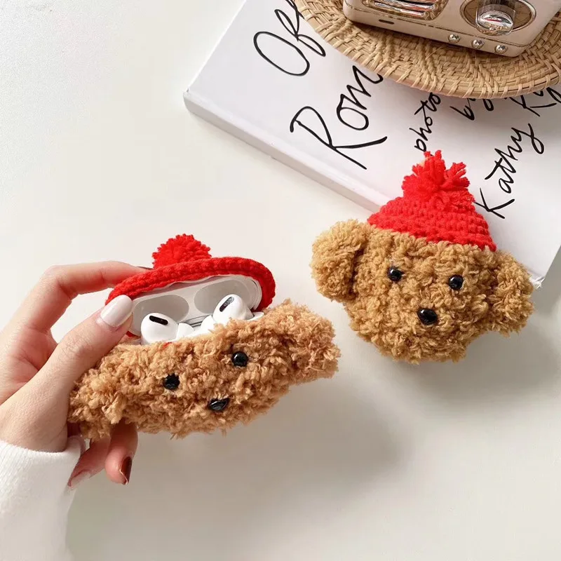 Plush Teddy Bear Case for Apple Airpods 1 2 3 pro Bluetooth Earphone Charge Case Protective Cases Skin for airpods pro case
