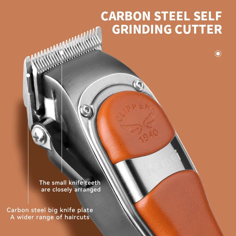 Kemei Cordless Electric Hair Trimmer Powerful Adjustable Hair Clipper Men Professional Hair Cutter Machine Rechargeable Haircut 2