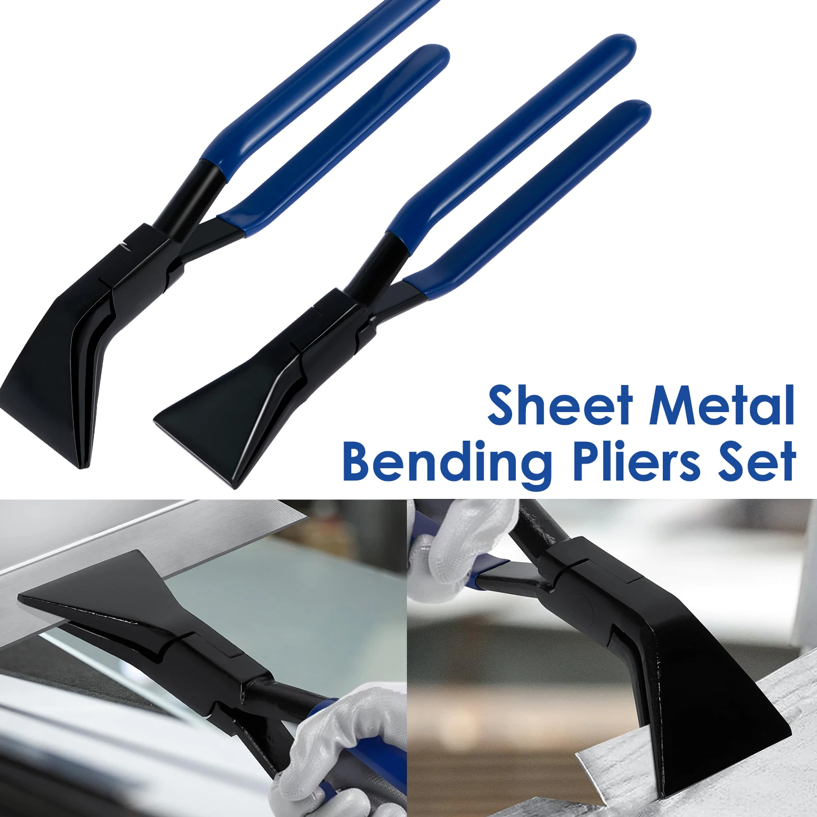 

Hand Seamers Metal Steel Sheet Bender Metal Bending and Flattering Pliers with Anti-Slip Handle Straight/45° Sheet Metal Tools