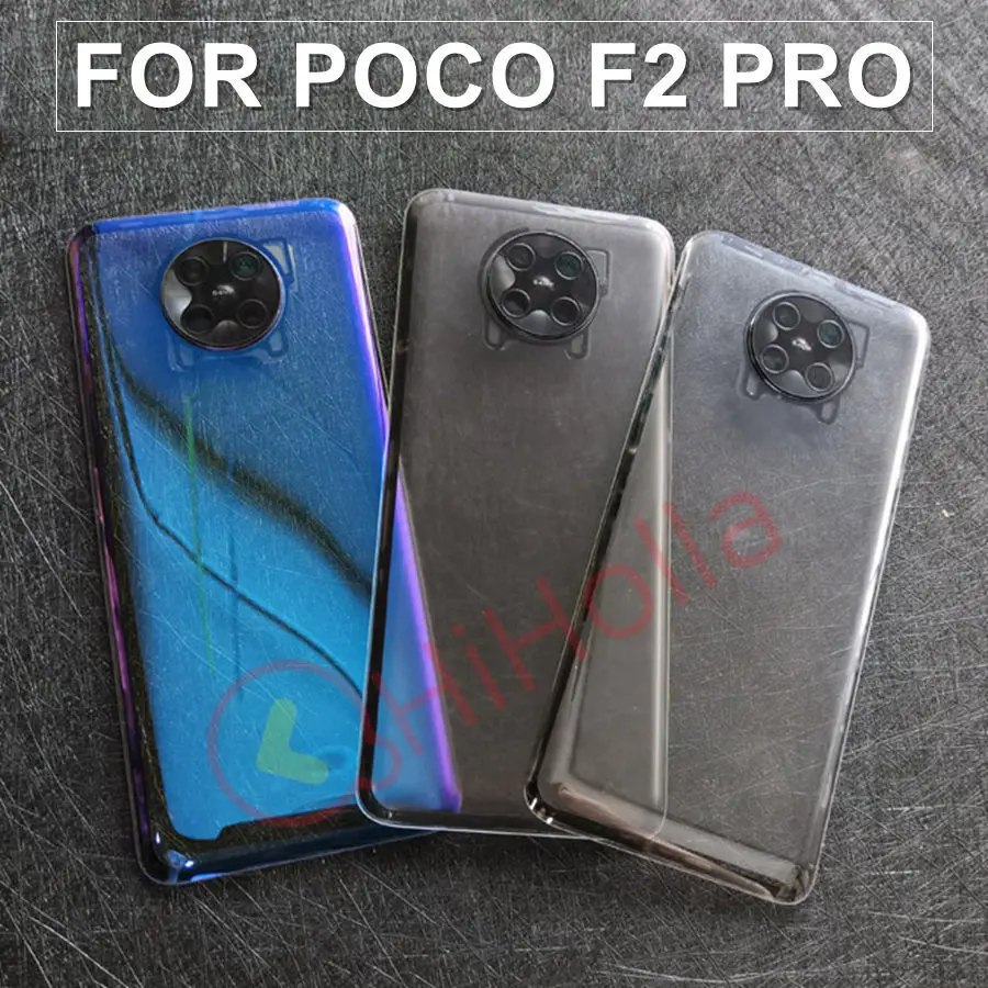 Стеклянная Крышка батарейного отсека для Xiaomi POCO F2 Pro Задняя стеклянная панель