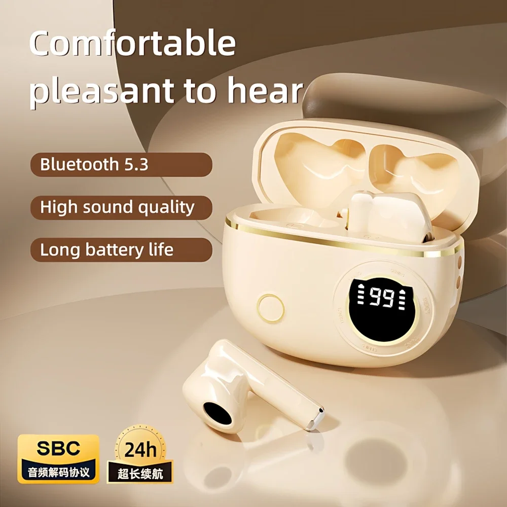 TWS Wireless Bluetooth Headset LED Dislpaly Binaural Waterproof Noise Reduction Earphone Sports Stereo Noise Canceling Headphone 2