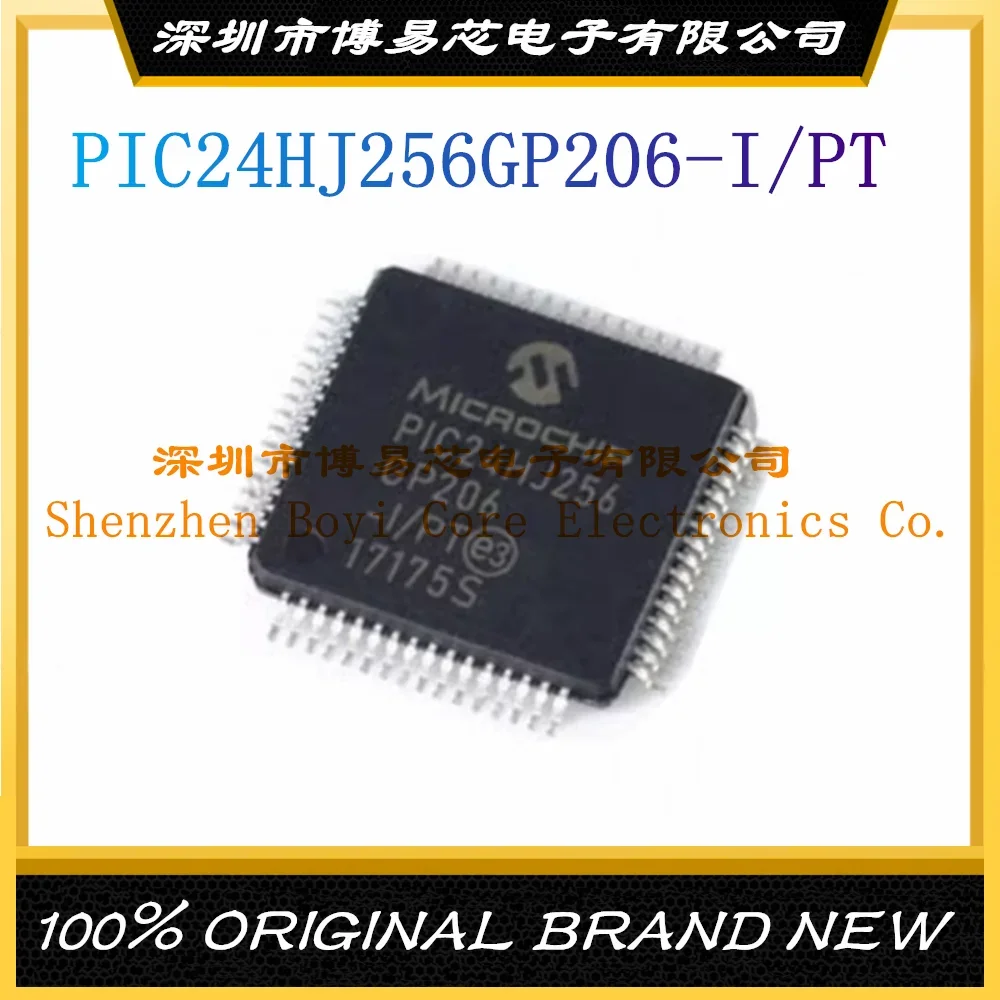 

New original PIC24HJ256GP206-I/PT package TQFP-64 16-bit microcontroller MCU single-chip microcomputer