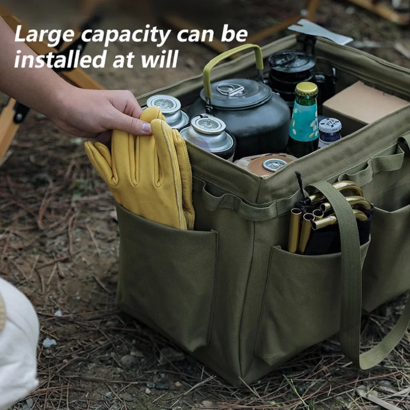 Travel Outdoor Tool Storage Box Large Capacity Camping Bag Multifunctional Handbag Storage Pack Picnic Supplies