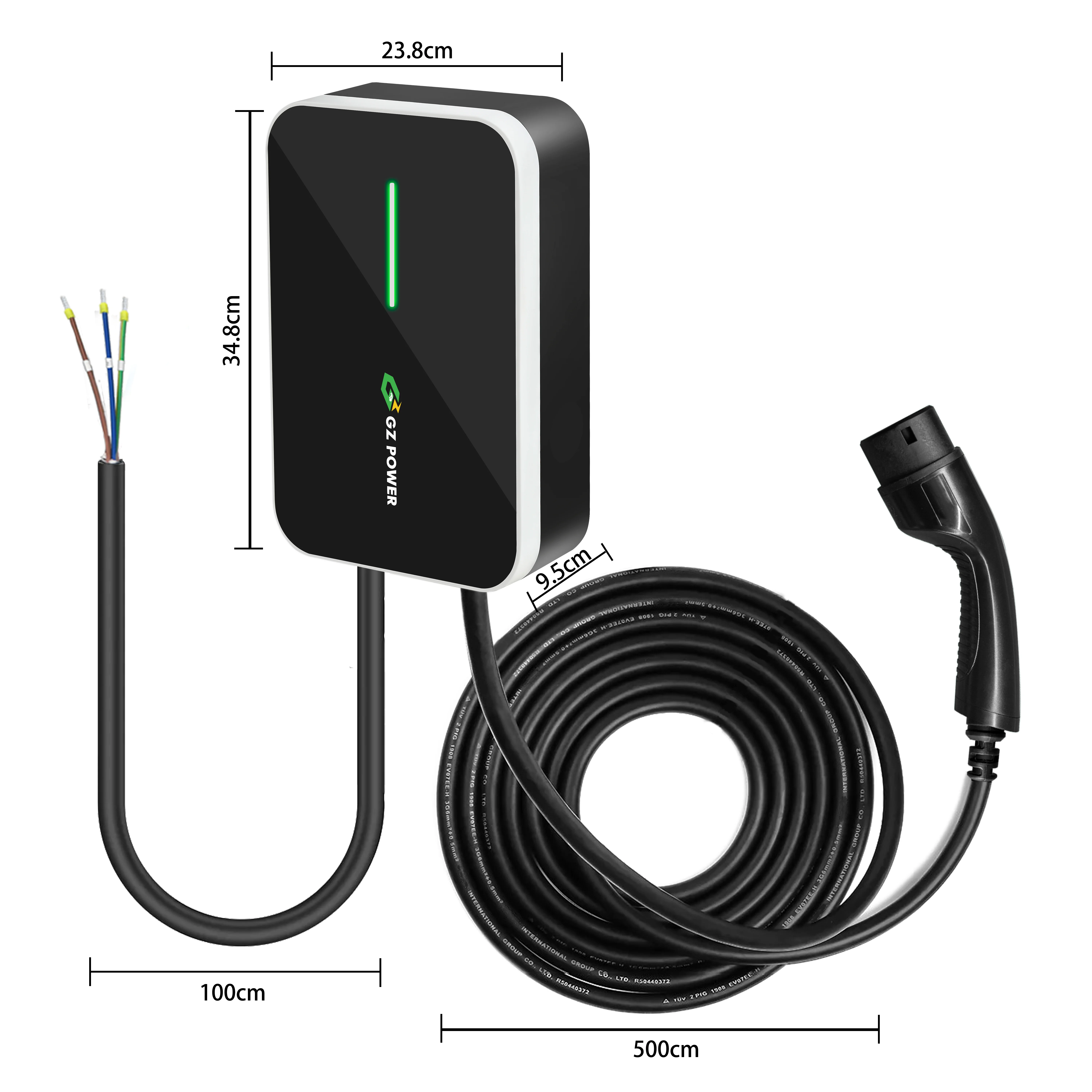자동차 배터리 충전용 전기 자동차 충전기 스테이션, 32A 타입 2 충전기, 7kw, 220v 플러그 및 충전, 220V Evse Ev 충전기