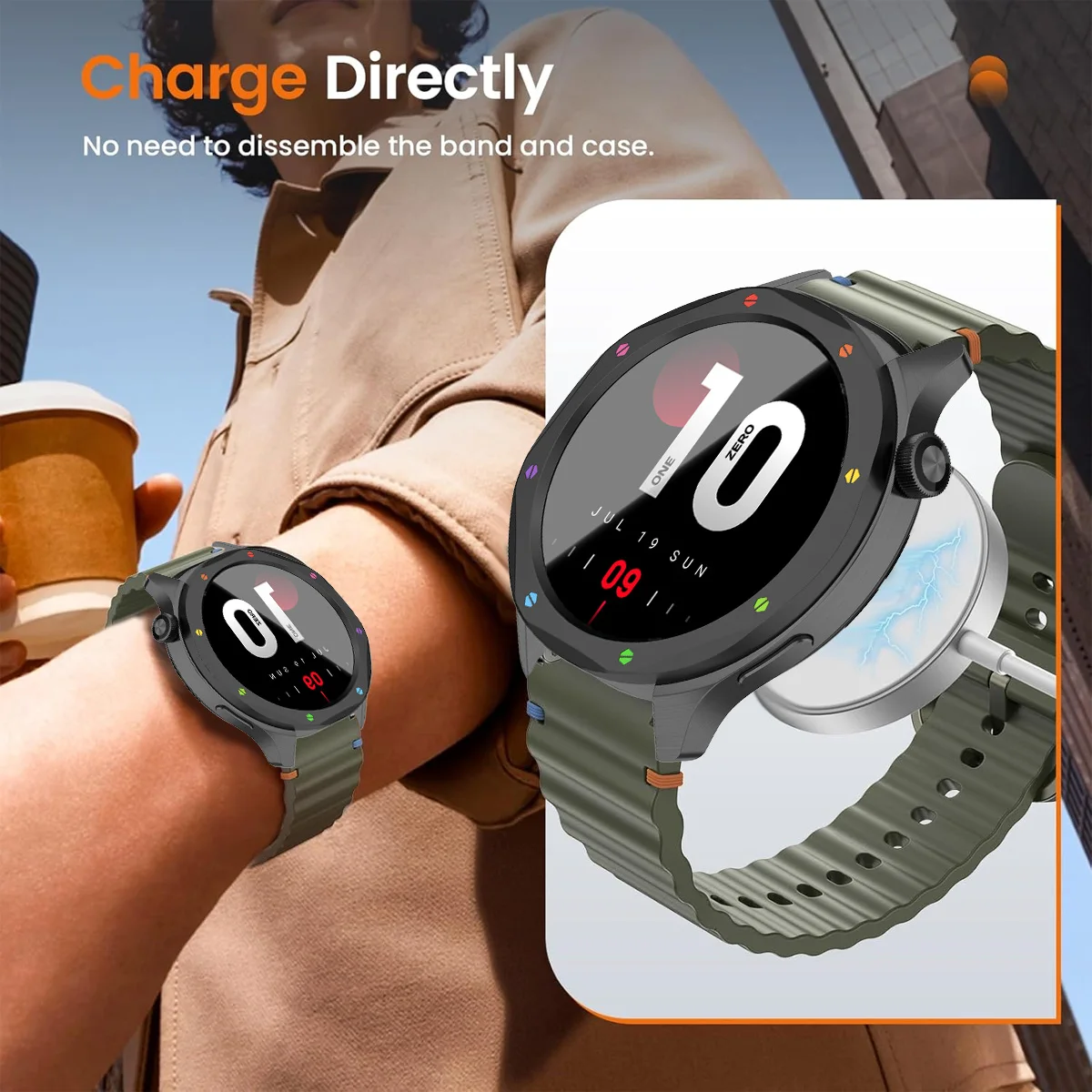 Sleek Metal Bezel Ring with Tempered Glass Protective Film