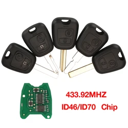 jingyuqin 433MHz Remote Car Key For Citroen C1 C2 C3 Saxo Picasso Xsara Picasso Peugeot 106 206 306 107 207 Partner Toyota Aygo