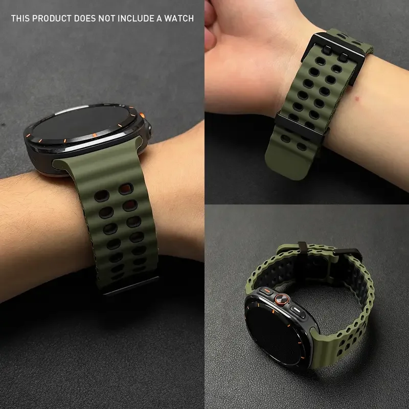 Original-Armbänder für Samsung Galaxy Watch Ultra 2 Zubehör Marine Sport Silikonarmband Correa Galaxy Watch Ultra 2025 47mm – Detail 14