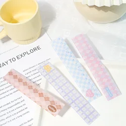 Acrylic Cream Plaid Series Creative Cute kawaii ruler cute school supplies Multi functional DIY Drawing Ruler children