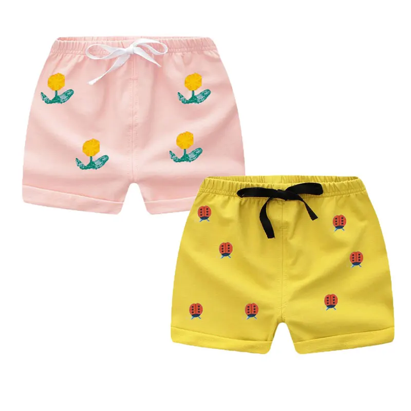 Summer Toddler Shorts Full Printing Beach Pants for Kids Boys Girls Cotton Trousers Home Wear