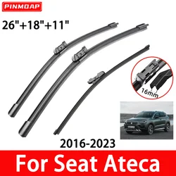 Premium Car Windshield Wiper Blades Set - Front and Rear 26 + 18 + 11 - Seat
