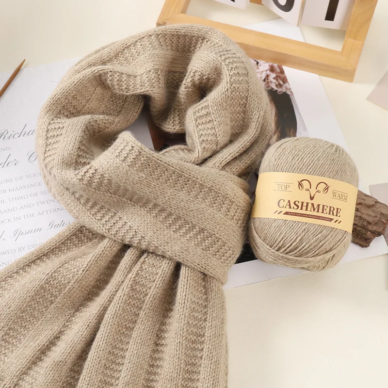 6pcs Pure Cashmere Yarn 95% Cashmere for Crocheting 3Ply Worsted Mongolian Warm Weaving Fuzzy Knitting Cashmere Hand Yarn Thread 4