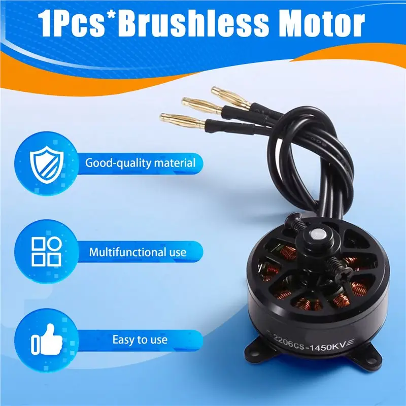 【프로모션】2206 1450KV 20A RC 브러시리스 모터 20A 어댑터 ESC RC 브러시리스 모터(라디오링크 A560 고정 날개용)