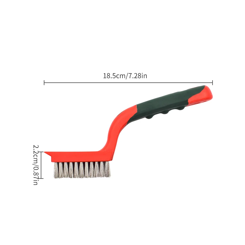 Leta Stainless Steel Industrial Wire Brush 7-inch Cleaning Rust Removal Staining Brush