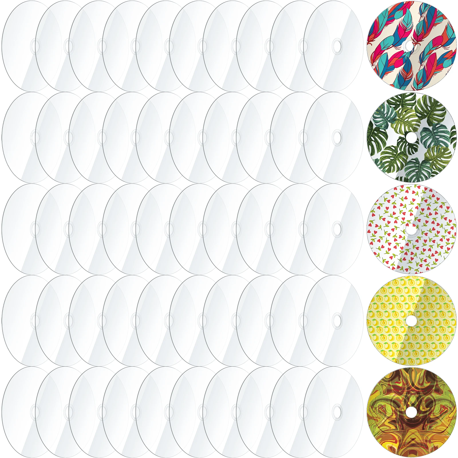 50 Pezzi Di Maniche Per Dvd Decorazioni Per Cd Da Parete Pittura Clear Cd Dvd Room Decor
