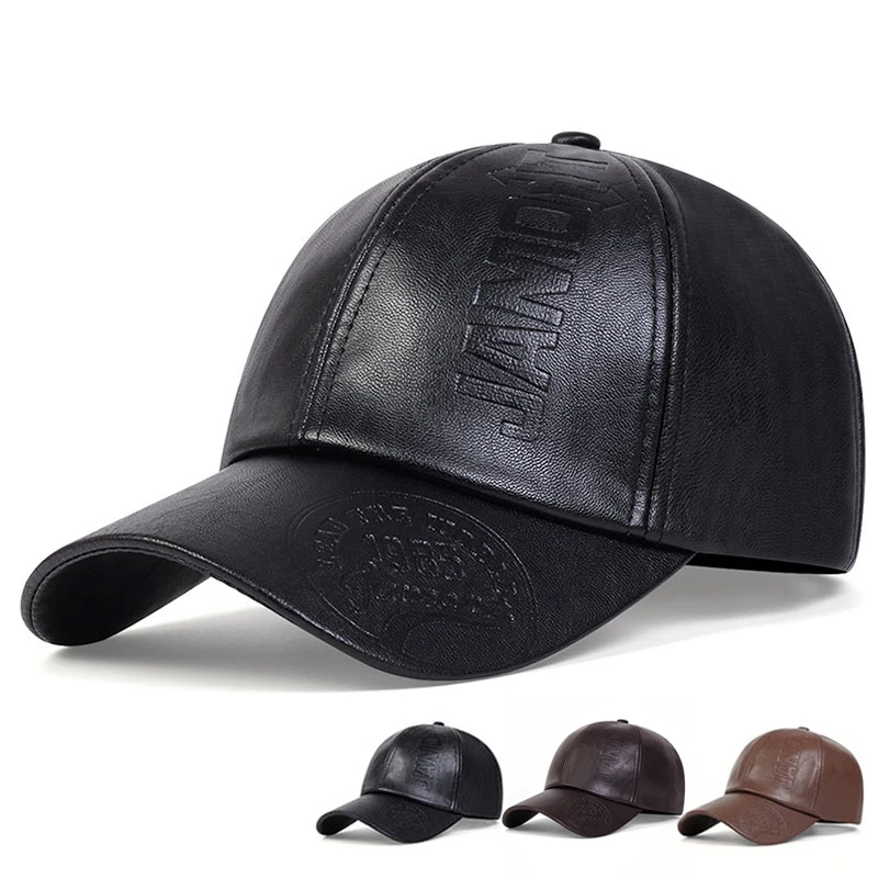 Casquette baseball cuir vintage hip hop sport armée militaire britannique vachette homme pêche