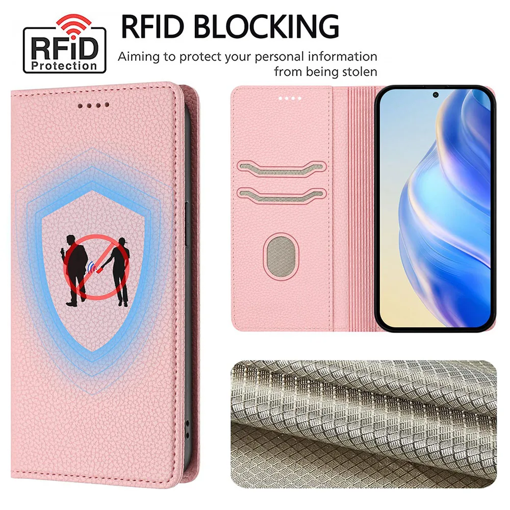 Magnetic Flip Wallet Phone Case with Card Slots
