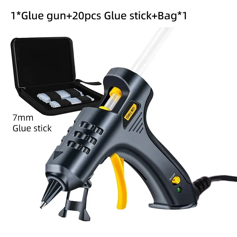 Deli 20W/40W Mini Glue Gun Heater Melt Hot Glue Gun with Sticks DIY Hand Tools Repair Tool Set