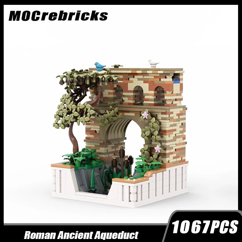 

MOC-138672 пасторальный пересечение римского антиквариата, строительный модульный конструктор, Сборная модель, кирпич, игрушка, подарки