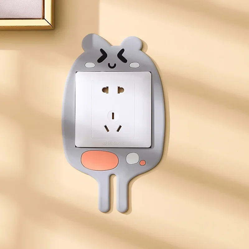 Cartoon Nightlight Switch Sticker Home Plug and Socket Decoration Wall Sticker Switch Protection Frame
