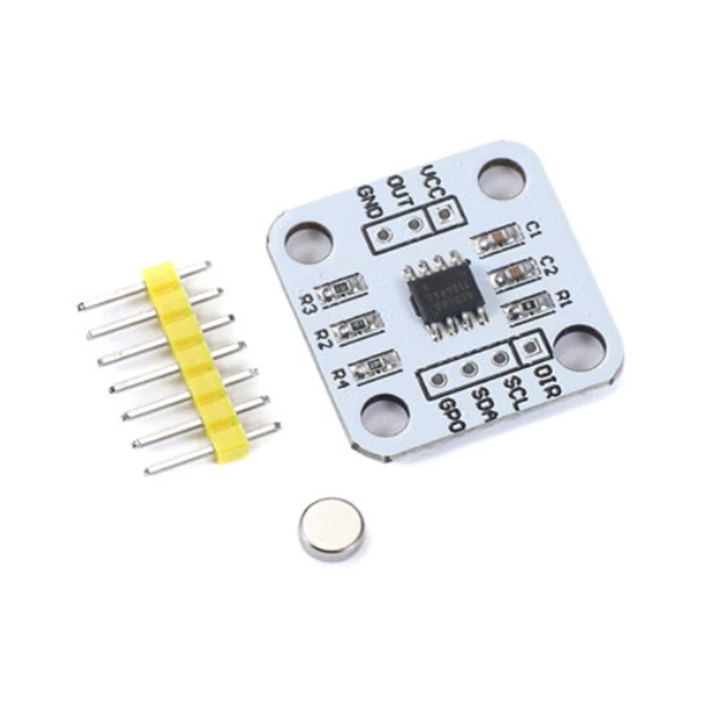 

AS5600 magnetic encoder magnetic induction angle measurement sensor module 12bit high precision
