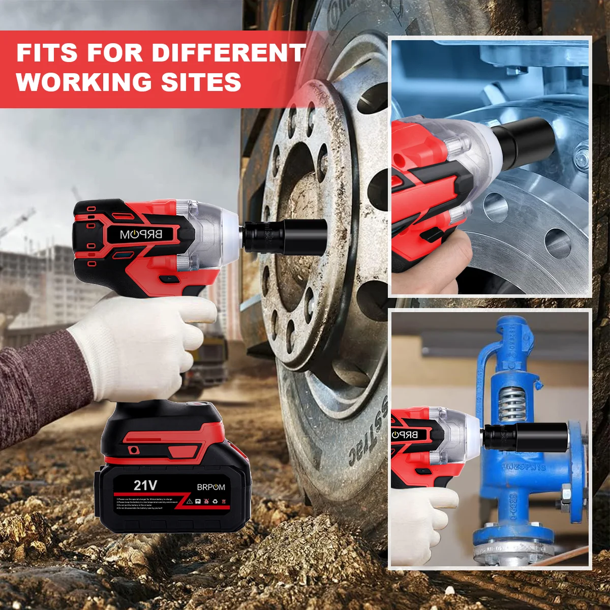 Rechargeable Electric Impact Wrench Power Tool