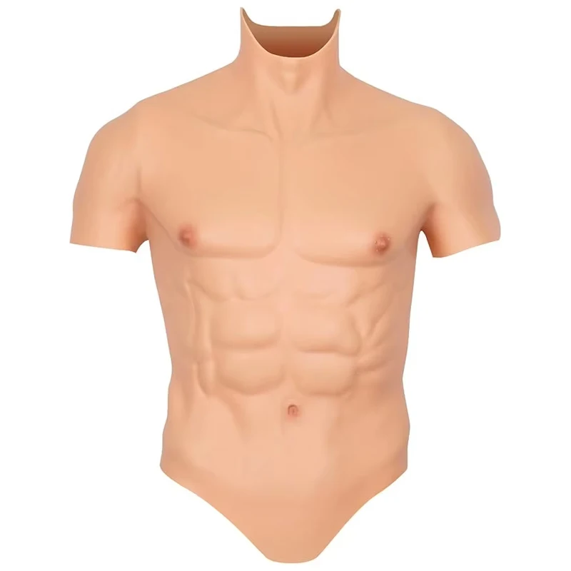 SUAISKR Realistic Silicone Muscle Chest Vest for Men
