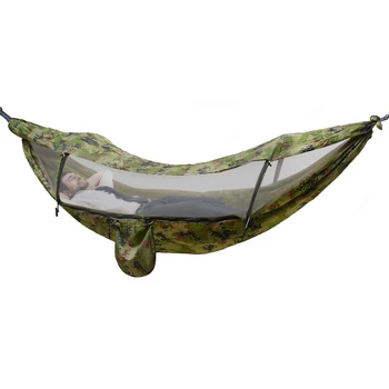 Portable Camping Hammock Anti-mosquito and Anti-Sun Camping Hammock 200kg/440.9lbs Load 2.9*1.4m 5