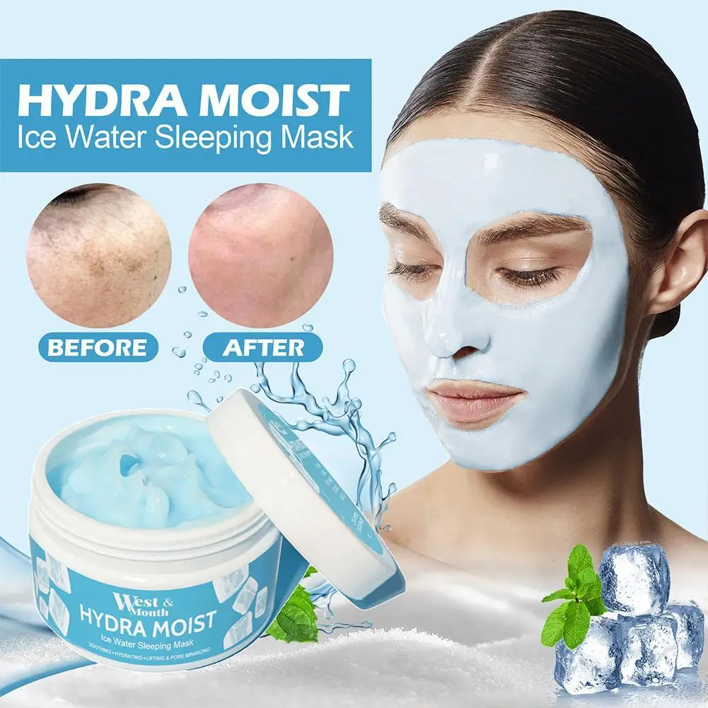 

100g Night Sleeping Masque Nourishing Sleep Moisturizer | Moisturizing Hyaluronic Acid Face Masque Dry Skin Care With Ice Water