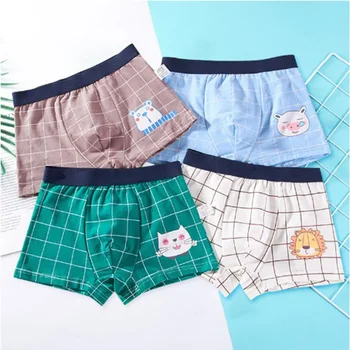 4 pezzi ragazzi mutandine del fumetto bambini pantaloni corti boxer di cotone di qualità mutande per bambini design anime biancheria intima carina taglia M-4XL 1