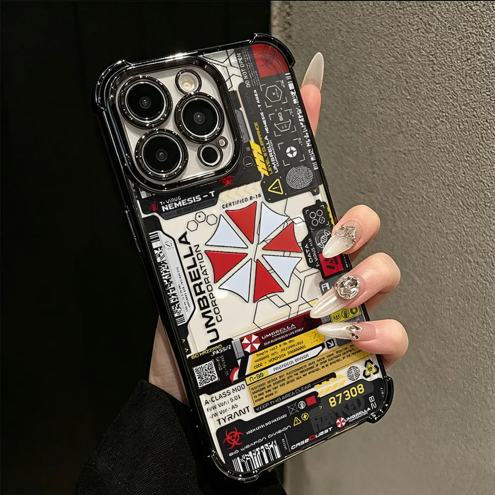 Residents Evil Plating Phone Case with Anti-Fall Airbag Protection