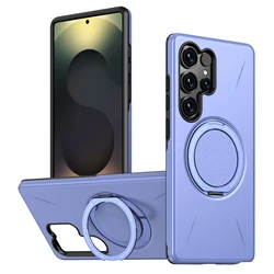 Revolutionary 360° Magnetic Bracket Armor Shockproof Case with MagSafe Compatibility - Galaxy S26+ (Purple)