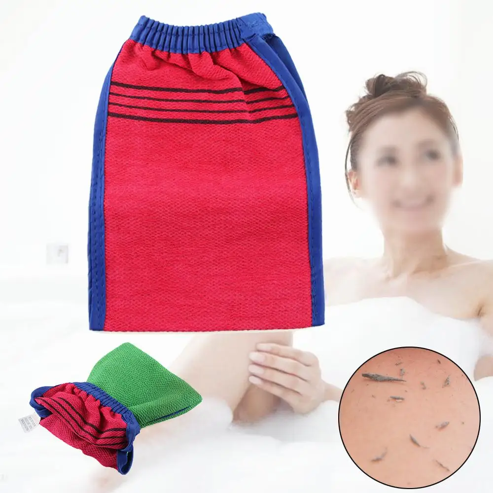 

Two-sided Bathroom Products Massage Rub Face Bath Glove Shower Spa Exfoliator Scrub Mitt Dead Skin Removal