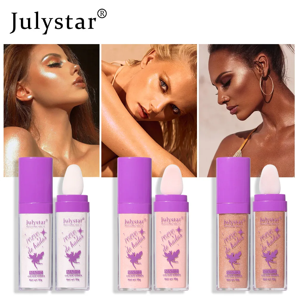 

Julystar Glitter Powder Full Body Brightening High Gloss Powder Female Makeup Fairy Powder Cosmetics Glitter Makeup Body Glitter