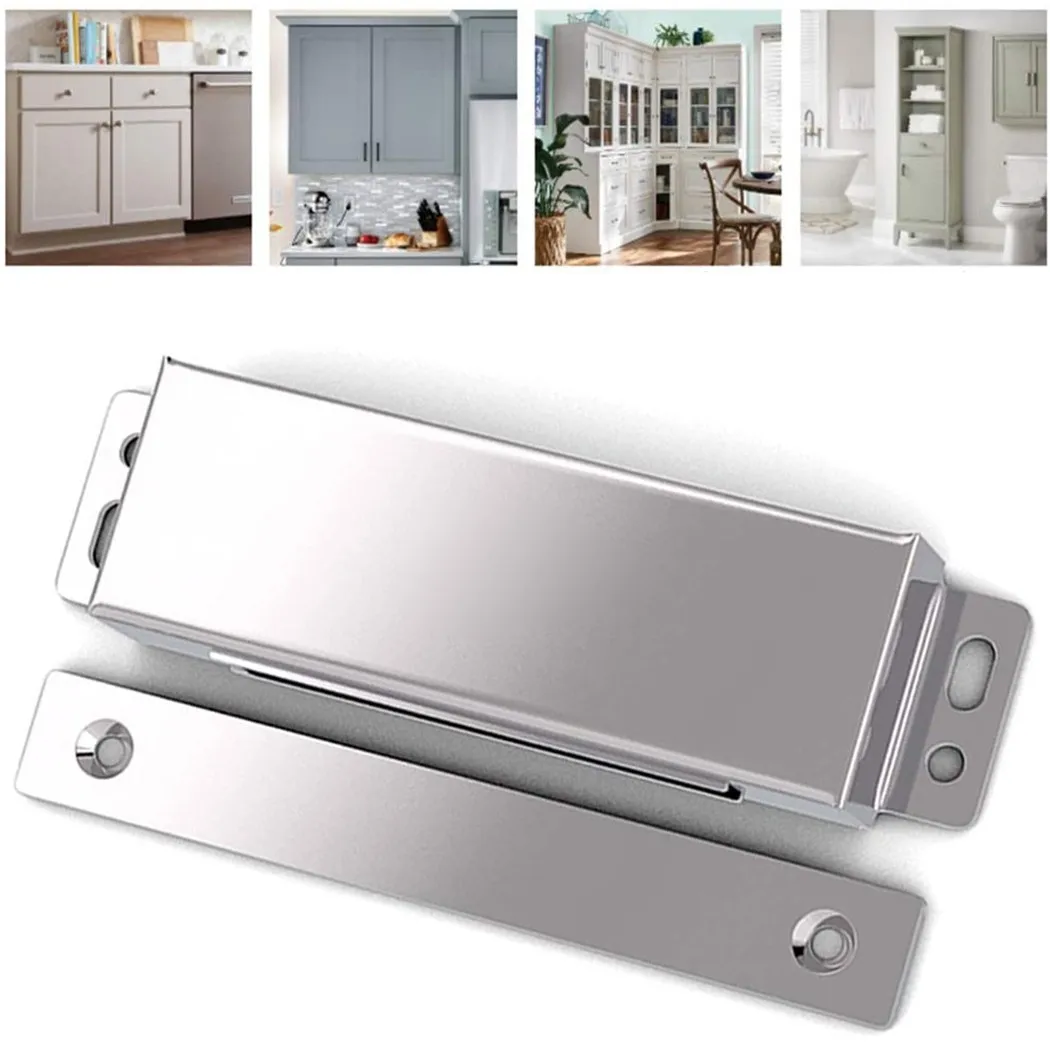 Mousike Cabinet Magnets Magnetic Door Catch Stainless Steel Door Magnet for Kitchen Bathroom Cupboard Wardrobe Closet Closures Cabinet Door Drawer