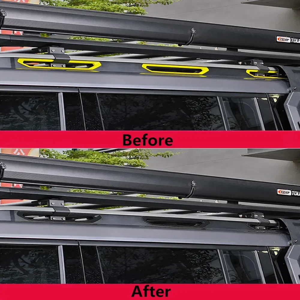 Cherry Jetour Traveller Carbon Fiber Style Roof Luggage Rack Decorative Strip Cover