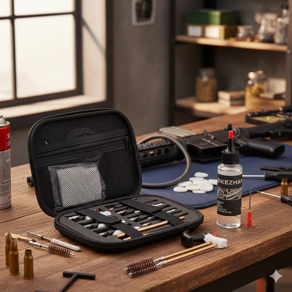 19-Piece Gun Cleaning Kit Barrel Brush 60ml Gun Oil Lubricant Universal Firearm CLP Cleaner Anti-Rust Maintenance Protectant