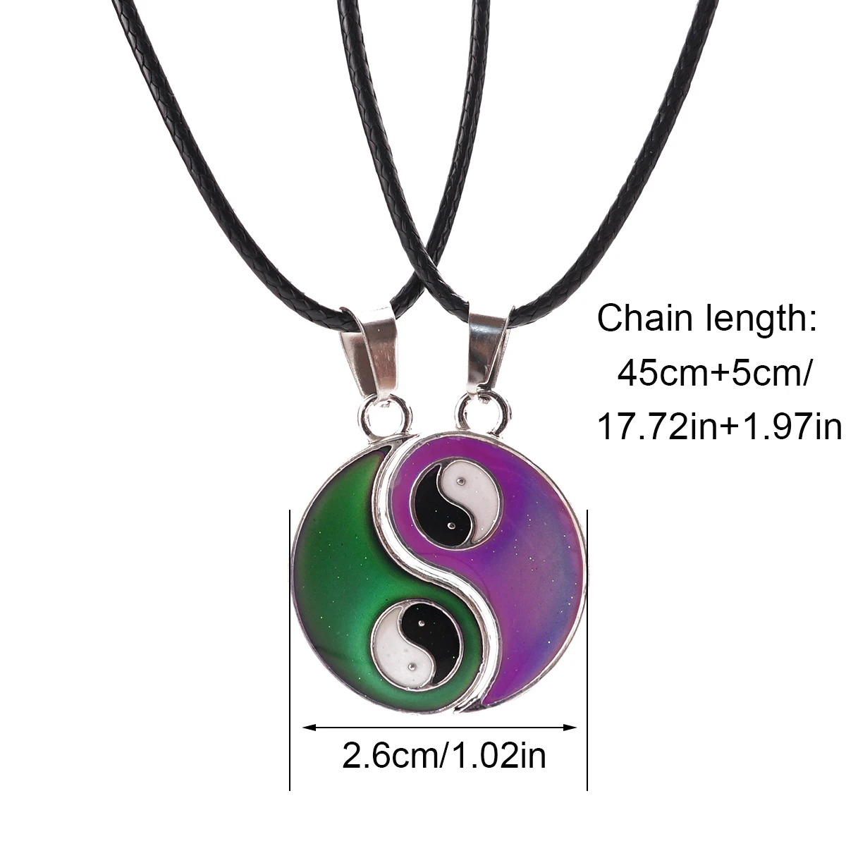 Pcs/set Hollow Taichi Sense Of Temperature Change Color Pendant