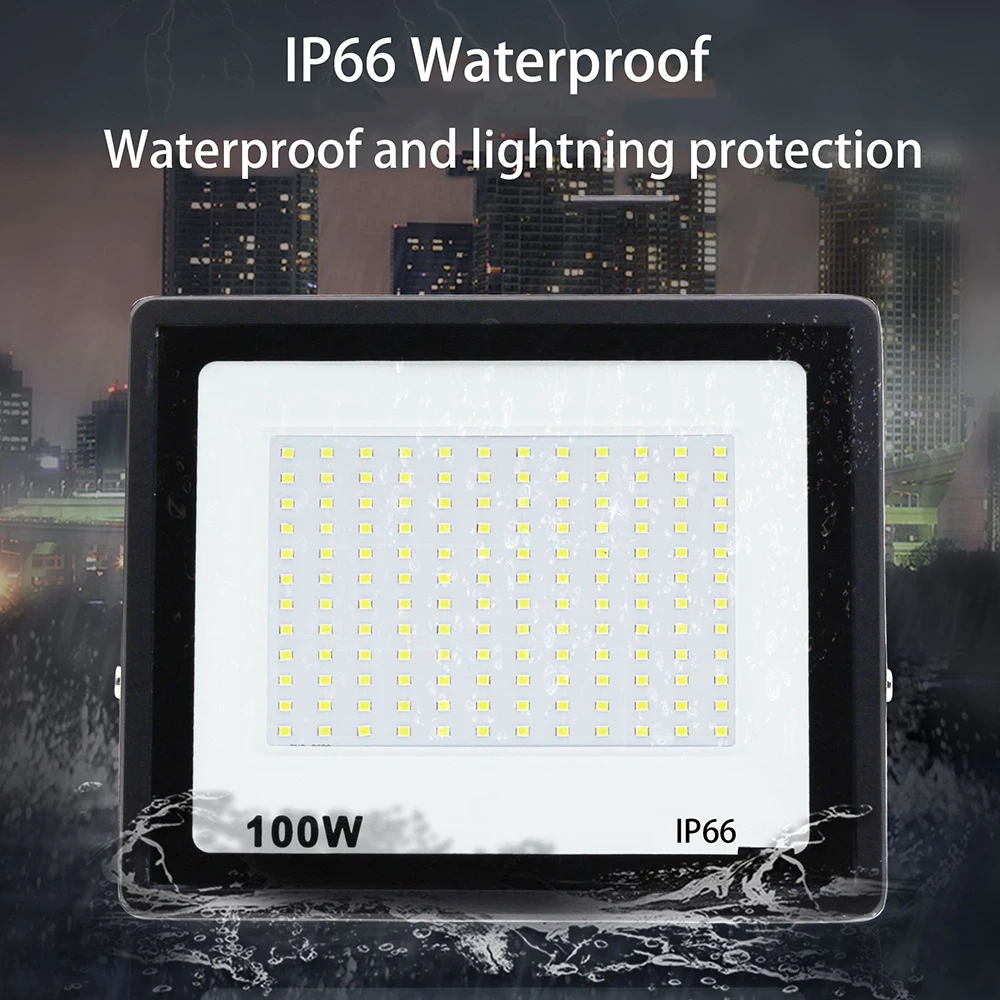 LED Flood Light 30W 50W 100W 150W 200W 300W AC220V Outdoor Reflector Spotlight Wall Lamp IP66 Waterproof Garage Garden Lighting led medical endoscope 300w lcd display light source