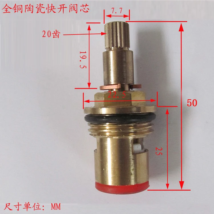 Bathroom shower faucet thermostatic cartridge Brass thermostatic valve mixer for solar water heater Copper ceramic spool flow