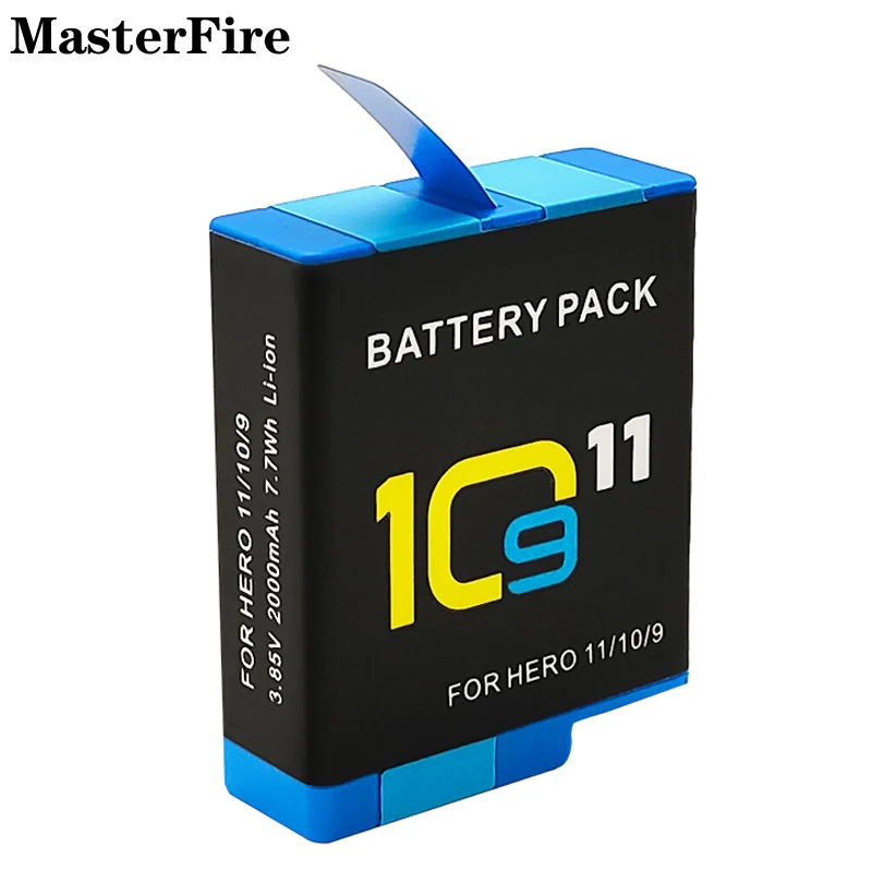 

10PCS 3.85V 2000mah Li-ion Battery AHDBT-901 for GoPro Go Pro Hero 11, Hero 10, Hero 9 Black Batteries Action Camera Accessories