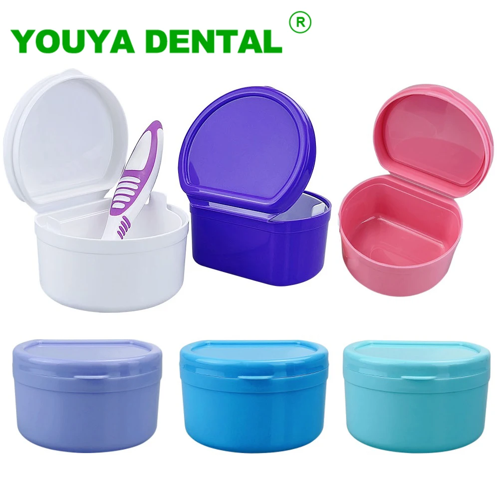 Dental Organizer Box False Teeth Denture Bath Box Case Orthodontic